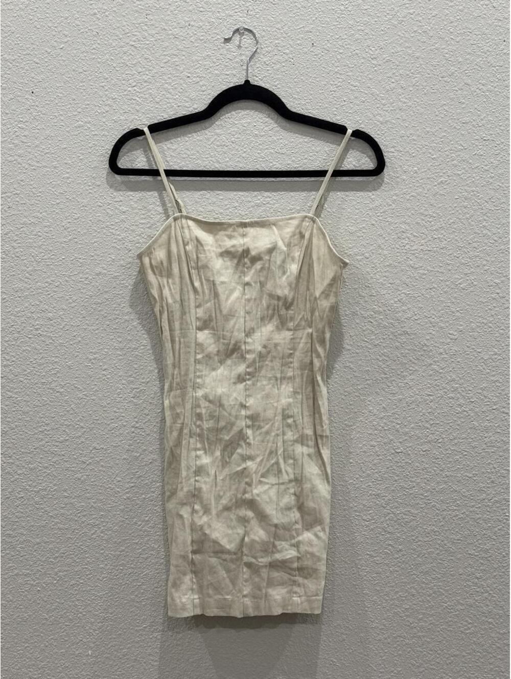 Forever 21 Beige Linen-Blend Cami Mini Dress | Small
